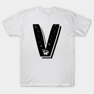 Capital Letter V Name Initial Monogram T-Shirt